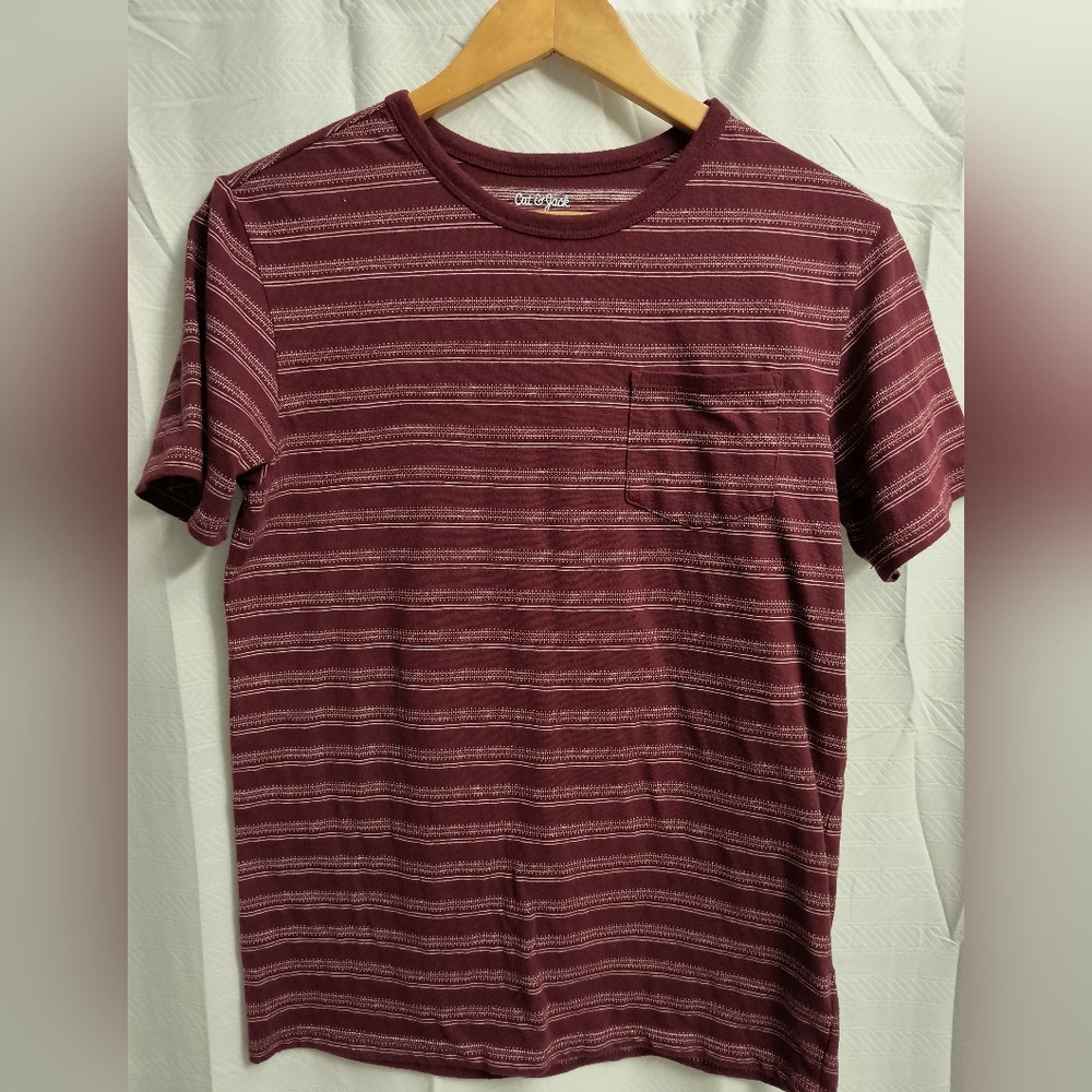 Maroon stripped tee, for boys or women